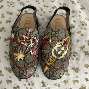 Gucci Kids Shoes with Red and Yellow Accents